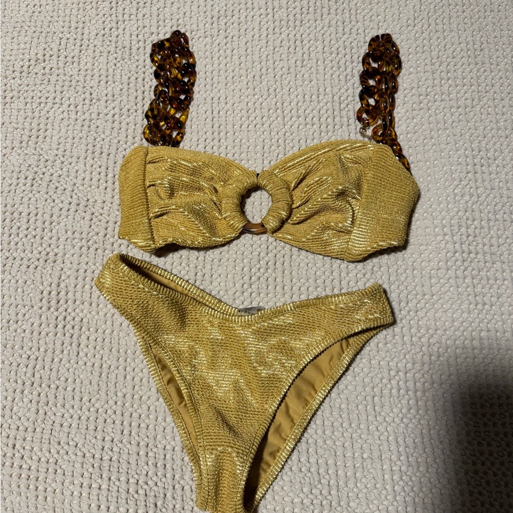 Gold Bikini with Chain Straps